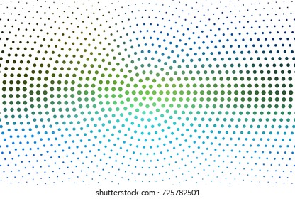 Light Blue, Red vector banner set of circles, spheres. Donuts Background. Creative Design Templates. Technology halftone illustration.
