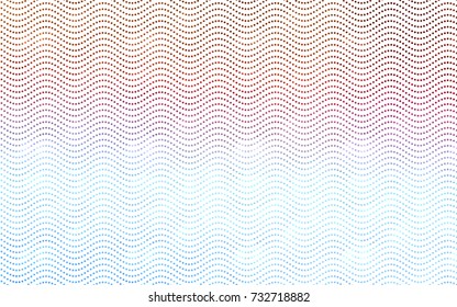 Light Blue, Red vector red banner with set of circles, dots. Donuts Background. Creative Design Template. Technological halftone illustration.