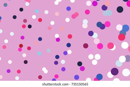 Light Blue, Red vector red banner with set of circles, dots. Donuts Background. Creative Design Template. Technological halftone illustration.