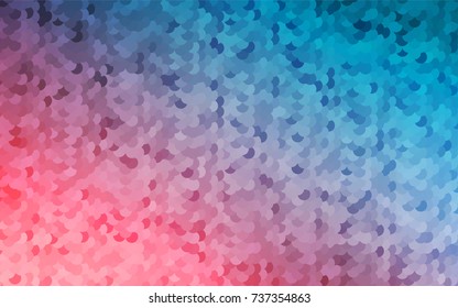 Light Blue, Red vector red banner with set of circles, dots. Donuts Background. Creative Design Template. Technological halftone illustration.