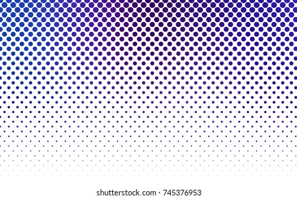 Light Blue, Red vector red banner with set of circles, dots. Donuts Background. Creative Design Template. Technological halftone illustration.