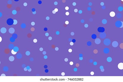 Light Blue, Red vector banner with circles, spheres. Abstract spots. Background of Art bubbles in halftone style with colored gradient.