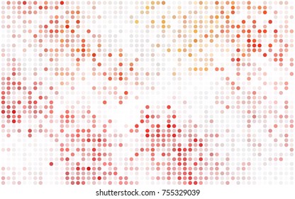 Light Blue, Red vector banner with circles, spheres. Abstract spots. Background of Art bubbles in halftone style with colored gradient.