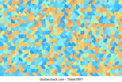 Light Blue, Red vector banner with circles, spheres. Abstract spots. Background of Art bubbles in halftone style with colored gradient.