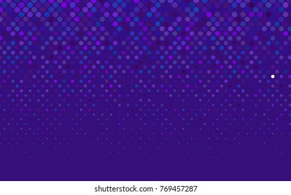 Light Blue, Red vector red banner with set of circles, dots. Donuts Background. Creative Design Template. Technological halftone illustration.