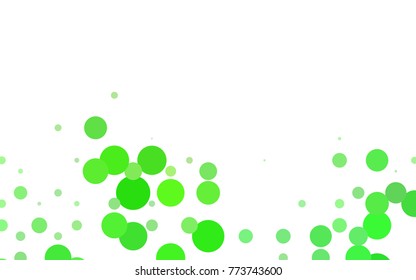 Light Blue, Red vector banner with circles, spheres. Abstract spots. Background of Art bubbles in halftone style with colored gradient.