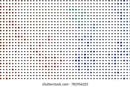 Light Blue, Red vector banner with circles, spheres. Abstract spots. Background of Art bubbles in halftone style with colored gradient.