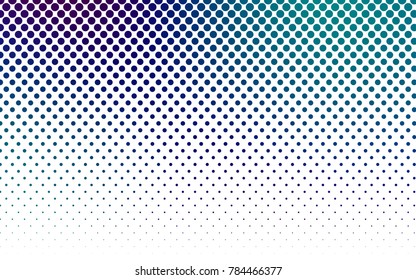 Light Blue, Red vector banner with circles, spheres. Abstract spots. Background of Art bubbles in halftone style with colored gradient.