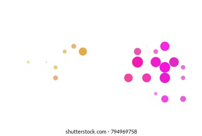 Light Blue, Red vector banner with circles, spheres. Abstract spots. Background of Art bubbles in halftone style with colored gradient.