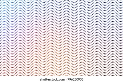 Light Blue, Red vector banner with circles, spheres. Abstract spots. Background of Art bubbles in halftone style with colored gradient.