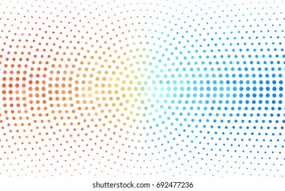 Light Blue, Red vector banners set of circles, spheres. Abstract spots. Art Background of bubbles in halftone style with colored gradient.