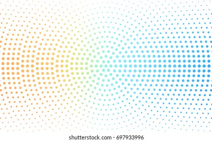 Light Blue, Red vector banners set of circles, spheres. Abstract spots. Art Background of bubbles in halftone style with colored gradient.