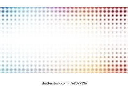 Light Blue, Red vector banners set of circles, spheres. Abstract spots. Art Background of bubbles in halftone style with colored gradient.