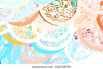 Azul claro, vector rojo Hermosa ilustración de color con círculos borrosos en estilo natural. Diseño decorativo borroso en estilo abstracto con burbujas. Base de los folletos