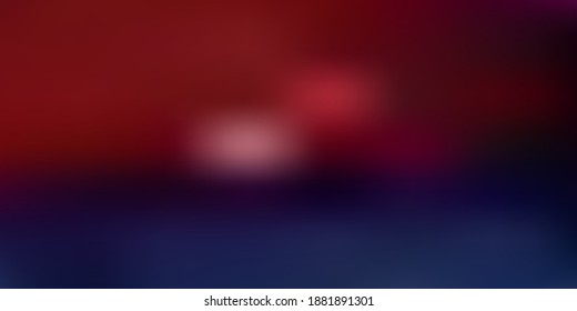 Fondo azul claro, rojo de desenfoque vectorial. Ilustración abstracta de gradiente colorido en estilo borroso. Antecedentes para diseñadores web.
