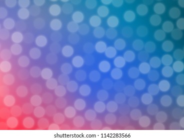 Light Blue, Red vector blurred and colored background. A completely new color illustration in a bokeh style. The best blurred design for your business.