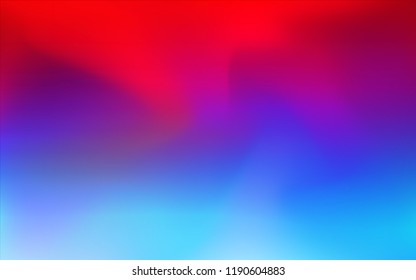 Light Blue, Red vector blurred shine abstract cover. An elegant bright illustration with gradient. A completely new template for your business design.