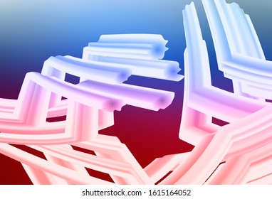 Light Blue, Red vector blurred shine abstract background. A completely new colored illustration in blur style. New style design for your brand book.