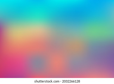 Hellblau, roter Vektorunscharfer, glänzender abstrakter Hintergrund. Eine komplett neue Farbgrafik im Bokeh-Stil. Neuer Stil für Ihr Business-Design.