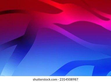 Light Blue, Red vector blurred shine abstract background. A completely new colored illustration in blur style. New style for your business design.
