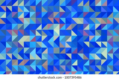 Light Blue, Red vector blurry triangle background. Triangular geometric sample with gradient.  A completely new template for your business design.