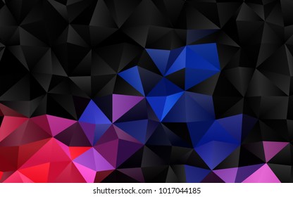 Light Blue, Red vector blurry triangle template. Creative illustration in halftone style with gradient. The best triangular design for your business.