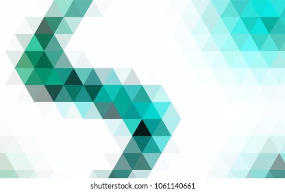 Light Blue, Red vector blurry triangle template. Glitter abstract illustration with an elegant design. Triangular pattern for your business design.
