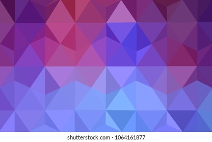Light Blue, Red vector blurry triangle background design. Geometric background in Origami style with gradient. 