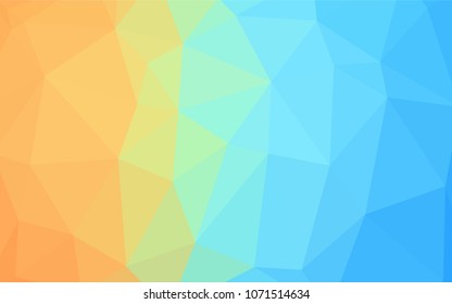 Light Blue, Red vector blurry triangle pattern. Shining colored illustration in a new style. Triangular pattern for your business design.