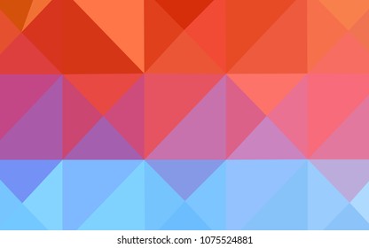 Light Blue, Red vector blurry triangle template. Colorful illustration in abstract style with gradient. The best triangular design for your business.