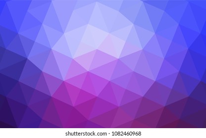 Light Blue, Red vector blurry triangle template. Glitter abstract illustration with an elegant design. Triangular pattern for your business design.