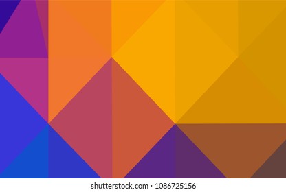 Light Blue, Red vector blurry triangle texture. Shining polygonal illustration, which consist of triangles. That pattern can be used as a part of a brand book.
