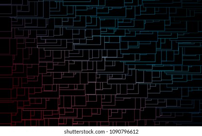 Light Blue, Red vector blurry rectangular background. Geometric background in square style with gradient. The pattern can be used for brand-new background.