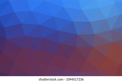 Light Blue, Red vector blurry triangle template. Shining illustration, which consist of triangles. The template can be used as a background for cell phones.
