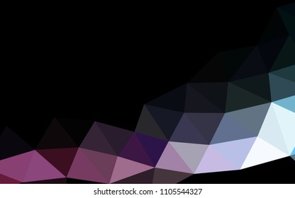 Light Blue, Red vector blurry hexagon blurry triangle. A vague abstract illustration with gradient. The textured pattern can be used for background.