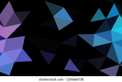 Light Blue, Red vector blurry hexagon blurry triangle. Modern geometrical abstract illustration with gradient. The elegant pattern can be used as part of a brand book.