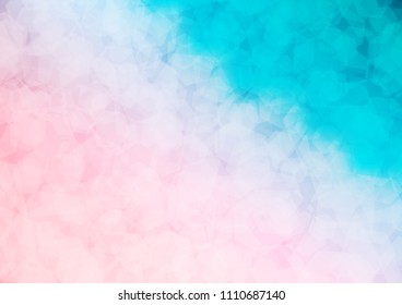 Light Blue, Red vector blurry hexagon pattern. Geometric illustration in Origami style with gradient.  The best hexagonal design for your business.