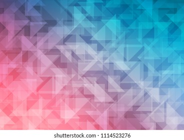 Light Blue, Red vector blurry hexagon template. Geometric illustration in Origami style with gradient.  A completely new template for your business design.