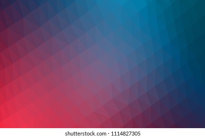 Light Blue, Red vector blurry hexagon pattern. Colorful illustration in abstract style with gradient. The textured pattern can be used for background.
