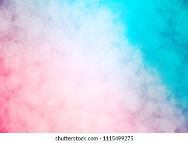 Light Blue, Red vector blurry hexagon template. Modern geometrical abstract illustration with gradient. Brand new style for your business design.
