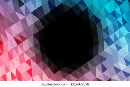 Light Blue, Red vector blurry hexagon texture. Colorful abstract illustration with gradient. The elegant pattern can be used as part of a brand book.