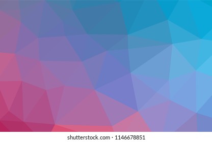 Light Blue, Red vector blurry hexagon pattern. Creative geometric illustration in Origami style with gradient. The polygonal design can be used for your web site.
