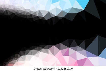 Light Blue, Red vector blurry hexagon pattern. Glitter abstract illustration with an elegant design. A completely new template for your business design.