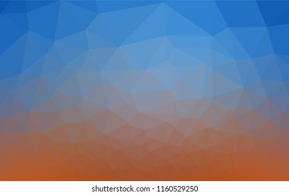 Light Blue, Red vector blurry hexagon pattern. Colorful abstract illustration with gradient. Triangular pattern for your business design.