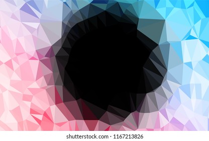 Light Blue, Red vector blurry hexagon template. A vague abstract illustration with gradient. A completely new design for your business.