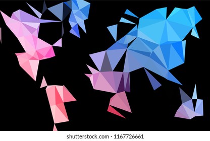 Light Blue, Red vector blurry hexagon texture. An elegant bright illustration with gradient. The best triangular design for your business.