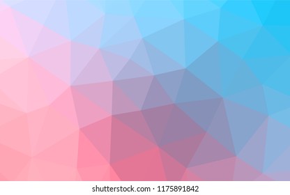 Light Blue, Red vector blurry hexagon texture. Geometric illustration in Origami style with gradient.  The completely new template can be used for your brand book.