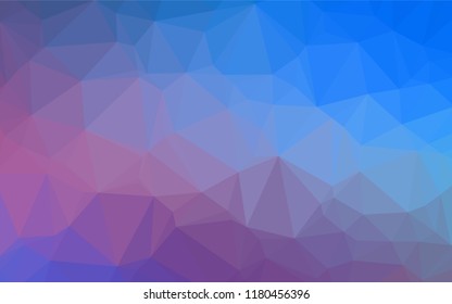 Light Blue, Red vector blurry hexagon pattern. An elegant bright illustration with gradient. The best triangular design for your business.