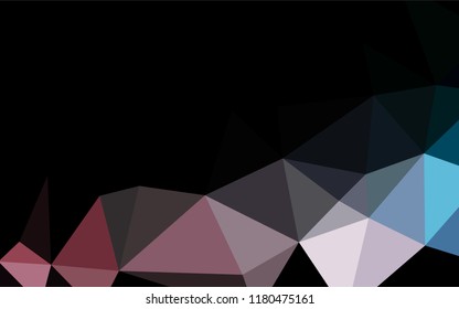 Light Blue, Red vector blurry hexagon texture. Shining illustration, which consist of triangles. A completely new design for your business.
