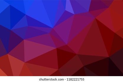Light Blue, Red vector blurry triangle texture. Shining colored illustration in a new style. Triangular pattern for your business design.